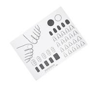 FRCOLOR Tapis pour Ongles Acryliques Silicone Tapis pour Nail Art Acrylique Pratique pour Apprendre les Techniques de Manucure