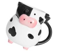 FRCOLOR Tasse à Café Design Amusant Grosse Capacité en Céramique Forme Vache 3d avec Pieds Antidérapants pour Bureau et Maison pour Femmes