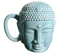 FRCOLOR Tasse à Café en Céramique 450ml avec Poignée Ergonomique Design Bouddha Unique pour Boissons Chaudes et Froides pour Café et Dessert