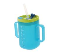 FRCOLOR Tasse Dapprentissage pour Garçon Fille avec Paille Antidéversement Tasse Dentraînement pour Tout Petits avec Graduation Base Antidérapante et Surface Texturée pour Meilleure Prise