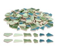 FRCOLOR Tesselles de Mosaïque en Céramique Irrégulières Vertes Assortiment 200 G Fragments de Pierre pour Bricolage Créatif Décoration Maison et Jardin