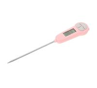 FRCOLOR Thermomètre Alimentaire Numérique à Lecture Instantanée Sonde de Cuisson Rose en Abs et Acier Inoxydable, Facile à Utiliser pour Friture et Cuisson