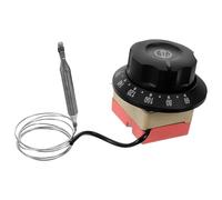 FRCOLOR Thermostat de Four 60-200°c 16a 220v, Bouton de Commande Rouge, Remplacement pour Friteuse à Air et Cuisinière, Régulateur Mécanique de Température Fiable, Pièce de Rechange