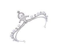 FRCOLOR tiare tara pour les filles couronne de femme Mariage bijoux coiffure femme hair charms accessoire fete couronne de strass rétro couronnes de perles de strass Alliage de zinc Silver