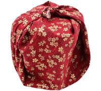 FRCOLOR Tissu d'Emballage Japonerie en Coton Résistant 70X70Cm Motif Fleur de Prunier Rouge pour Boîte à Lunch Bento et Pique-Niques en Plein Air