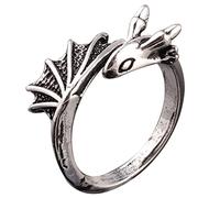 FRCOLOR Titanium Steel Flying Dragon Ring Bague D'ouverture Bague De Style Cool D'halloween Rétro Anneaux De Doigt De Dragon s Créatives Acier Au Titane
