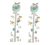 FRCOLOR Toise Murale Autocollante Animaux Cartoons pour Garçon Fille Mesure de Hauteur Décorative et Amusante Ensemble de Stickers Colorés pour Garçon Fille