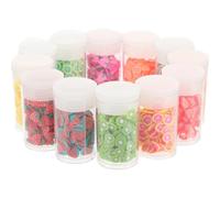 FRCOLOR Tranches De Fruits En Argile Polymère Pour Nail Art 12 Boîtes Assorties Petites Créations Diy Décorations Ongles Femmes Fêtes Anniversaire Noël