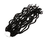 FRCOLOR Tresses Crochet Locs Cheveux Naturels Femme Synthetic Fibre 1b Tresse Pontes Dreadlocks Style Déesse Usage Quotidien