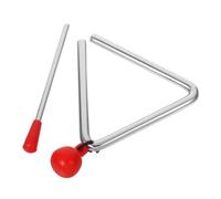 FRCOLOR Triangle Instrument Acier avec Batte Instrument de Percussion Musical pour Garçon Fille et Adultes Éducatif Portable pour Développement du Rythme et Activités Familiales