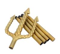 FRCOLOR Trident en Plastique : Accessoire de Costume Fourche du Diable dorée, Accessoire Cosplay de 138 cm pour Halloween et Bal masqué, Fourche en Plastique légère pour Adultes