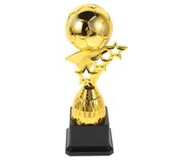FRCOLOR Trophée Plastique Ballon de Football Doré Design Créatif pour Équipes de Football, pour Célébrations Sportives et Coupe du Monde 2026 Réutilisable