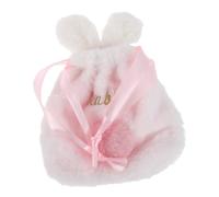 FRCOLOR Trousse À Cordon en Forme De Lapin : Sac De Rangement en Peluche en Forme De Lapin, Jolie Trousse Kawaii, Trousse À Crayons, Organiseur De Maquillage pour Femmes Et Filles,