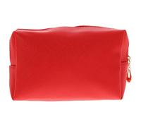 FRCOLOR Trousse de Maquillage Portable en PU, Mini Pochette Scintillante Rouge Fermeture Éclair, pour Voyage et Rangement des Rouges à Lèvres