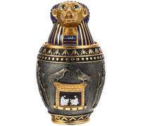 FRCOLOR Urne Funéraire en Résine pour Animaux de Compagnie Style Égypte | Prévention des Déversements, Design Portable et Léger, Finition Brillante aux Lignes Lisses
