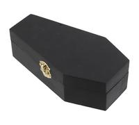 FRCOLOR Urne Funéraire pour Chat en Bois Teinté Noir, Coffret Gothique | Couvercle Rabattable, Forme Cercueil, pour Cendres D’animal, Petits Trésors, Déco Maison et Soirées Halloween