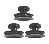 FRCOLOR Ventouses en Caoutchouc Poignée Pratique et Noire pour Bol Chantant Lot de 3 Accessoires Indispensables et Sons Apaisants pour Bols de Contemplation