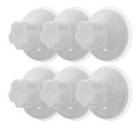 FRCOLOR Ventouses pour Perchoir à Oiseaux à Fenêtre en Abs Blanc, Forte Aspiration, Portable, 6 Pièces, Fixation Stable Surface Lisse comme Verre ou Métal