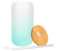 FRCOLOR Verre à Boire 480ml en Verre Borosilicaté, Vert Clair