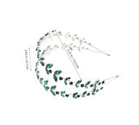 FRCOLOR Vigne De Cheveux De Mariage Cristal -tête Vert Avec Accessoire Pour Femmes Et Filles Pour Événement Spécial
