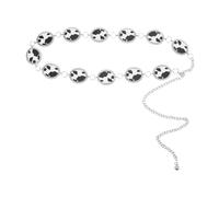 FRCOLOR Vintage Cowgirl Waist Chain Belt Adjustable Acrylic Alloy Milk Print Rustic Body Jewelry For Women Jeans Dresses Skirts Summer Accessory