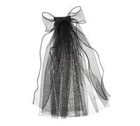 FRCOLOR voile d'arc robes de demoiselle d'honneur accessoires de cheveux de mariage voile squelette robe de femme soiree elégante robe de mariée coiffe de voile Black Veil Brides polyester