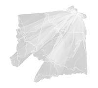 FRCOLOR Voile de Communion Garçon Fille Blanc avec Nœud Élégant Voile Catholique Respirant pour Première Communion et Cérémonies Religieuses Accessoire pour