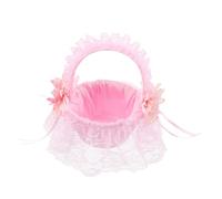 FRCOLOR Wedding Flower Girl Basket Lightweight With Handle Rustic Satin Boho Petal Holder For Weddings Bridal Parties And Decorative Storage