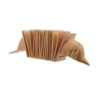 FRCOLOR Wooden Dolphin Clapper Small Percussion Instrument for Early Education Smooth Handheld Music Toy for Rhythm Development and Family Interaction