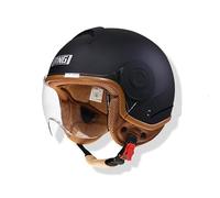 Frcychri 3/4 Demi-Casque Ouvert, Casque Jet Moto Vintage avec Visière, Homologué ECE, Moto Cruiser, Cruiser Chopper Scooter Crash Jet Demi-Coque Casque pour Homme Femme O,2X-Large