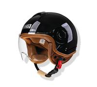 Frcychri 3/4 Demi-Casque Ouvert, Casque Jet Moto Vintage avec Visière, Homologué ECE, Moto Cruiser, Cruiser Chopper Scooter Crash Jet Demi-Coque Casque pour Homme Femme P,2X-Large