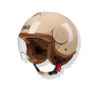 Frcychri 3/4 Demi-Casque Ouvert, Casque Jet Moto Vintage avec Visière, Homologué ECE, Moto Cruiser, Cruiser Chopper Scooter Crash Jet Demi-Coque Casque pour Homme Femme J,2X-Large