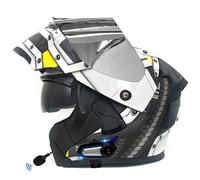 Frcychri Bluetooth Casques Modulables Moto, Approuvé Dot/ECE, Léger, avec Double Visière, Casque Moto Rabattable, avec Doublehaut-Parleur Intégré Microphone, Homme Femme Casque Scooter C,2X-Large