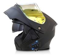 Frcychri Bluetooth Modulable Casque Moto, Casque Moto Rabattable, Approuvé Dot/ECE, Léger, avec Double Visière, Homme Femme Casque Scooter E,3X-Large