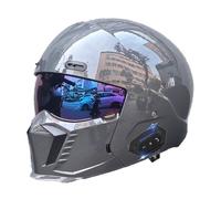 Frcychri Bluetooth Modulaires Moto pour Unisex-Adulte, Chapeau De Sécurité Amovible pour Vélo, Homologué ECE, pour Anti-Collision Casque Scooter Casque, Adultes Hommes Femmes M,3X-Large
