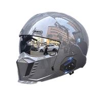 Frcychri Bluetooth Modulaires Moto pour Unisex-Adulte, Chapeau De Sécurité Amovible pour Vélo, Homologué ECE, pour Anti-Collision Casque Scooter Casque, Adultes Hommes Femmes L,3X-Large