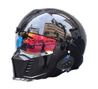 Frcychri Bluetooth Modulaires Moto pour Unisex-Adulte, Chapeau De Sécurité Amovible pour Vélo, Homologué ECE, pour Anti-Collision Casque Scooter Casque, Adultes Hommes Femmes H,Medium