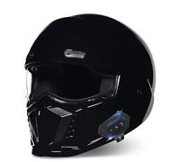 Frcychri Bluetooth Modulaires Moto pour Unisex-Adulte, Chapeau De Sécurité Amovible pour Vélo, Homologué ECE, pour Anti-Collision Casque Scooter Casque, Adultes Hommes Femmes 7,Large