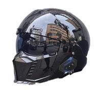 Frcychri Bluetooth Modulaires Moto pour Unisex-Adulte, Chapeau De Sécurité Amovible pour Vélo, Homologué ECE, pour Anti-Collision Casque Scooter Casque, Adultes Hommes Femmes J,Medium
