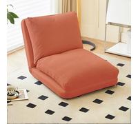 Frcychri Canapé Compressible Convertible, Se Transforme en Lit Simple Et Siège Relax, Mousse Haute Résilience avec Housse Lavable, Canapé Moderne Design, pour Salon, Chambre, Petits Espaces Orange