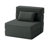 Frcychri Canapé Compressible Convertible, Se Transforme en Lit Simple Et Siège Relax, Mousse Haute Résilience avec Housse Lavable, Canapé Moderne Design, pour Salon, Chambre, Petits Espaces Green