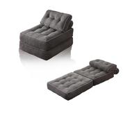 Frcychri Canapé Convertible Compressé Design Modulaire sans Accoudoirs, Transformation SofaLit Simple avec Housse Lavable - Gain De Place Optimal pour Appartements Grey