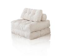 Frcychri Canapé Sectionnel À Compression Vide Pliable - Méridienne Convertible avec Rembourrage Moelleux pour Salon/Chambre White