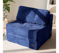 Frcychri Canapé Sectionnel À Compression Vide Pliable - Méridienne Convertible avec Rembourrage Moelleux pour Salon/Chambre Black