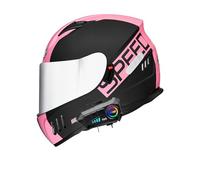 Frcychri Casque De Moto Bluetooth, Casque Moto Intégral Homologué ECE avec Visière Solaire, Casque Intégral Casque De Moto, Coupe-Vent Imperméable, Casque Moto Homme Femme L,2X-Large