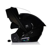Frcychri Casque De Moto Bluetooth Rabattable, Casque De Moto Certifié ECE, avec Visière Solaire, Coupe-Vent, avec Microphone, Imperméable Et Respirant, Casque De Moto Unisexe 29,Medium