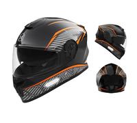 Frcychri Casque De Moto, Casque Moto Intégral avec Double Visière, Casque Scooter, Casques De Moto ECE Homologué, pour Hommes Femmes C,X-Large