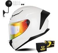 Frcychri Casque Intégral du Visage Moto Casque Flip Up Modulaire Moto avec Double Visière Anti-Buée Ventilation, Léger, Homologué ECE 22.06 pour Adulte Homme Et Femme Casque Scooter 8,X-Large