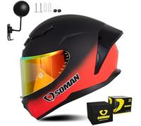 Frcychri Casque Intégral du Visage Moto Casque Flip Up Modulaire Moto avec Double Visière Anti-Buée Ventilation, Léger, Homologué ECE 22.06 pour Adulte Homme Et Femme Casque Scooter I,2X-Large