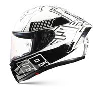 Frcychri Casque Intégral en Fibre De Carbone avec Spoiler, Modulaire Casque Moto Intégrée Double Visière, pour Unisex-Adulte Rue Vélo Croiseur Trottinette Approuvé par Le Dot/ECE M,Small